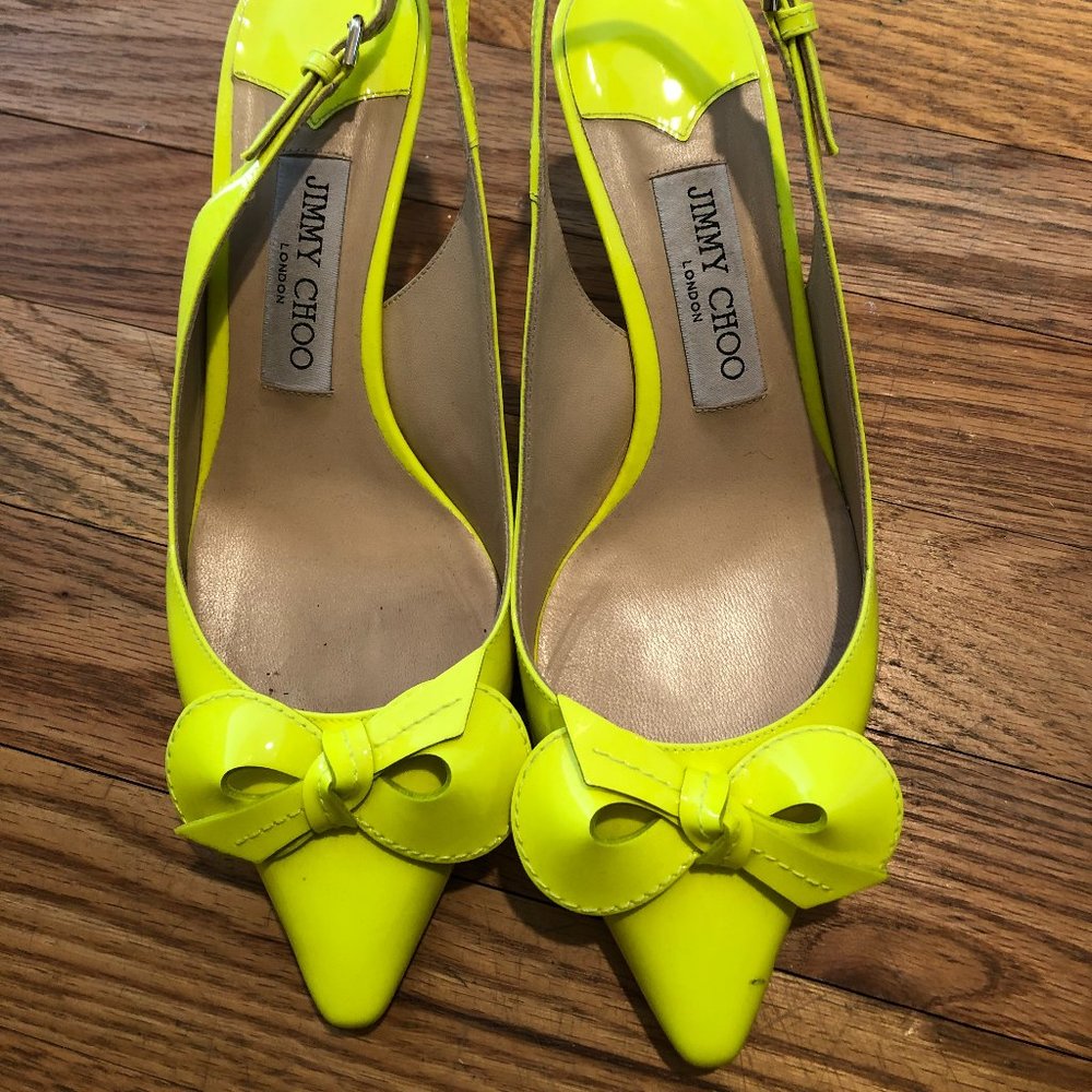 Yellow Jimmy Choo Slingbacks Size 37.5
